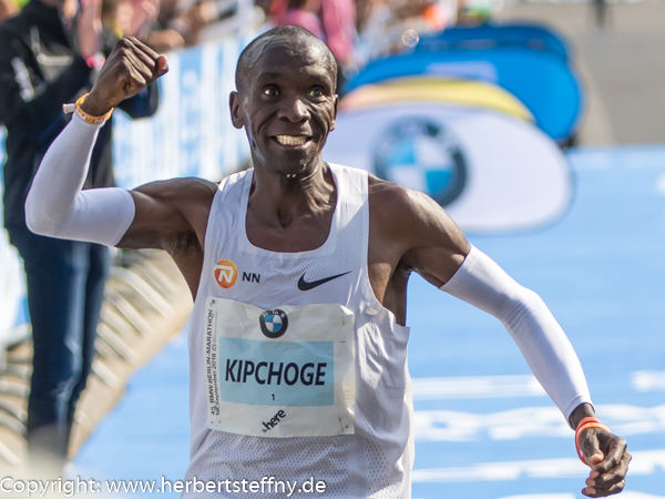 Eliud Kipchoge 2018 in Berlin mit Weltrekord