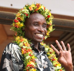 Patrick Ivuti, Sieger beim Honolulu Marathon 2008 - Copyright: www.steffny.com