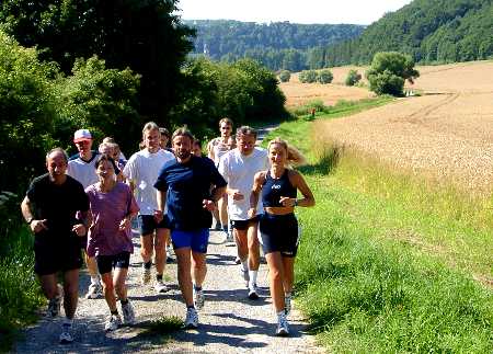 Herrliche Laufstrecken in den Talauen des schnen Jagsttals